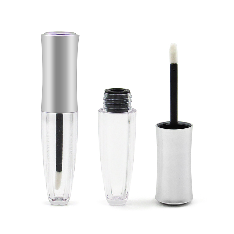 Wholesale customized designs Empty Clear Lip Gloss Tube container, plastic makeup Mascara Tube, cosmetic packaging with brush