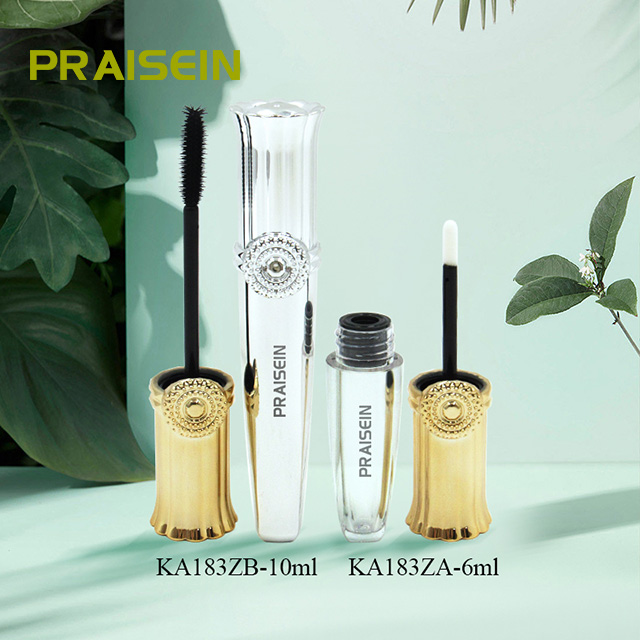 Praisein patent cosmetic packaging 6ml clear lip gloss tube own brand with logo silver mascara tube capacity 10ml