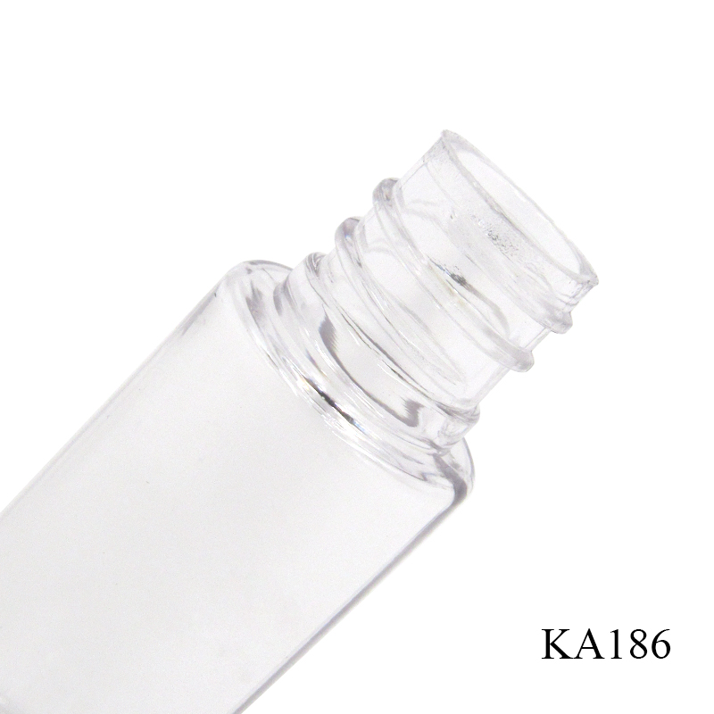 Factory price empty round lip gloss tubes, 3ml transparent lip gloss plastic tube combination packaging wholesale