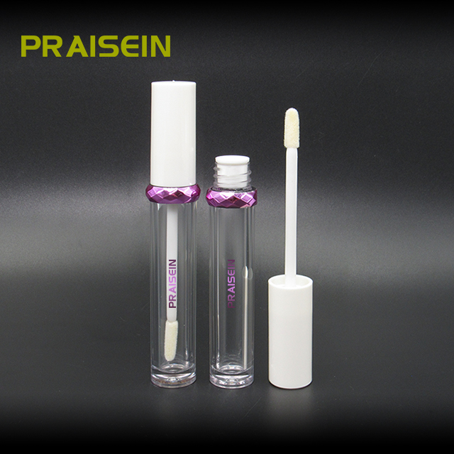 Factory manufacturing plastic transparency lip gloss tube packaging 5ml empty round lipgloss tubes