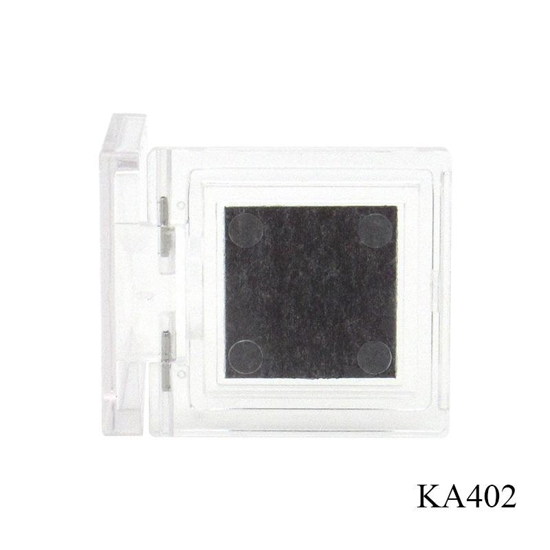 Square empty clear plastic eye shadow case,portable eye shadow container can be placed iron plate, cosmetics packaging wholesale