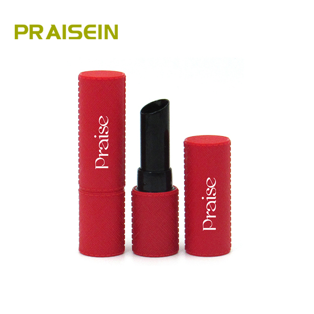 Custom production of fashion plastic empty lipstick tube packaging,round cosmetics lipstick container can be poured backwards