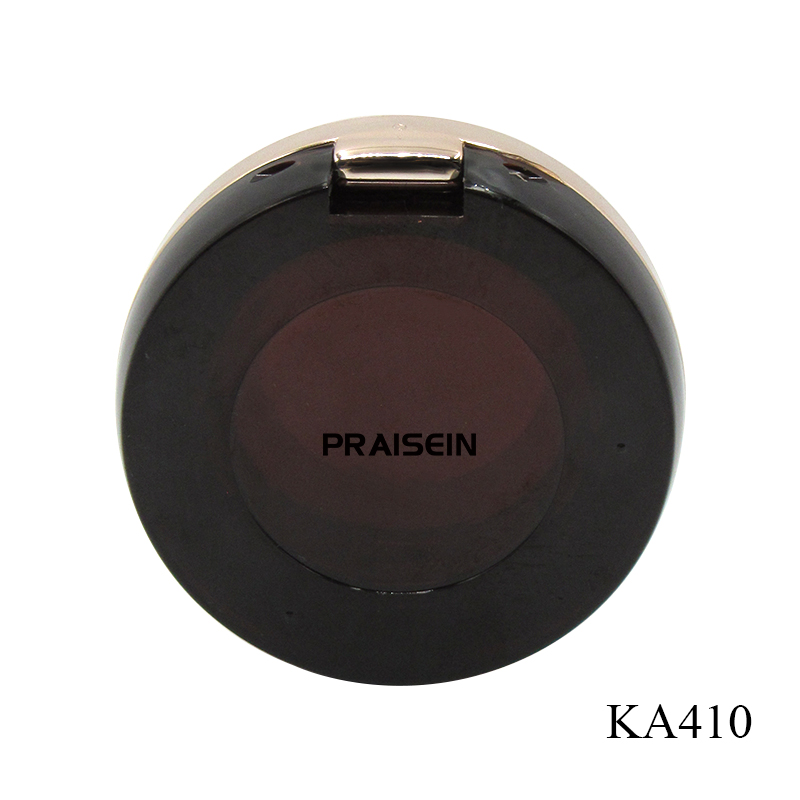 Sprayed gold round magnetic adsorption powder compact case customized printing double-layer plastic cosmetic powder case