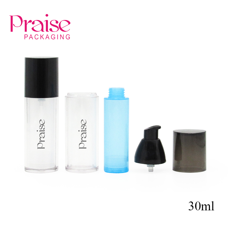 30ml empty can be filled high - grade vacuum lotion bottle triangle double - wall cosmetic plastic air - free pump bottle