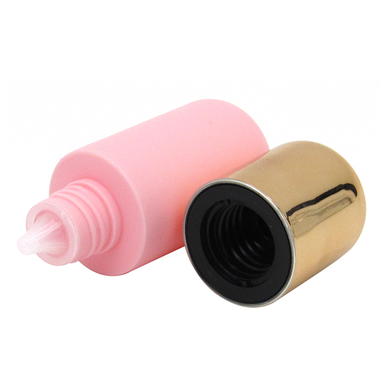 Colour portable plastic liquid foundation bottle, reusable round extruded type empty cosmetics lotion container bottle packaging