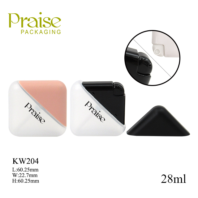 Portable Cosmetic spray bottle custom private label 28ml square empty lotion container with pump plastic packaging wholesale