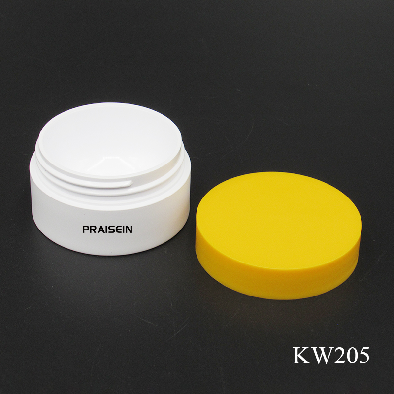 Empty 10g sample skin care face cream plastic bottle OEM custom round cosmetic cream jar with lid