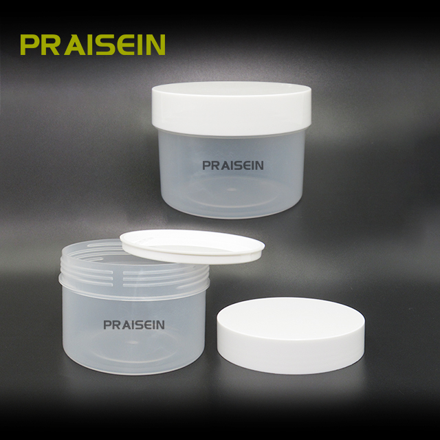 Cream jar shantou manufacturer 300g round wide mouth plastic jar packaging, transparent cosmetic cream jars