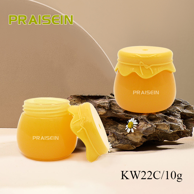 10g plastic lip film container OEM factory produces empty lip balm jars, mini cosmetic jar with lid packaging