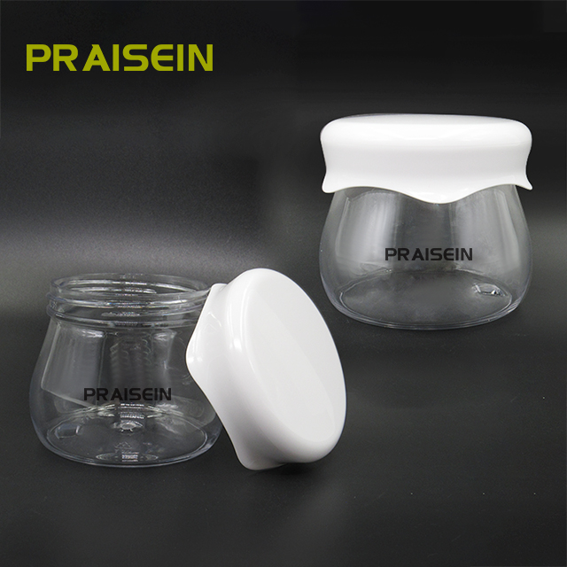 Praisein factory wholesale 160g PET transparency cream jar body butter scrub packaging with screw lid skin care jar