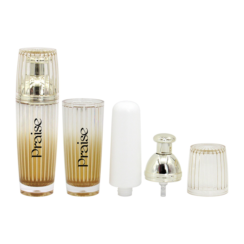 Cosmetic bottles plastic packaging, 40ml/50g/60ml/100ml round acrylic lotion bottle, cream jar containers