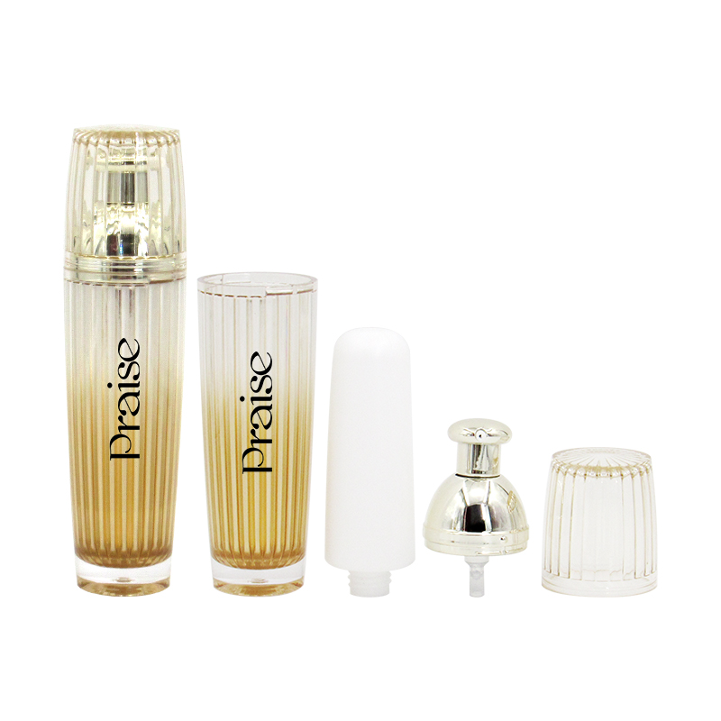 Cosmetic bottles plastic packaging, 40ml/50g/60ml/100ml round acrylic lotion bottle, cream jar containers