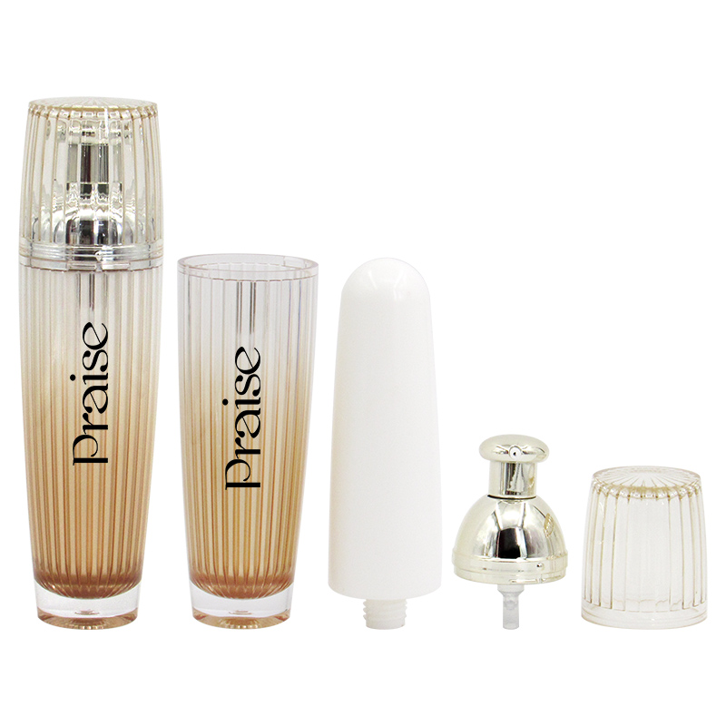 Cosmetic bottles plastic packaging, 40ml/50g/60ml/100ml round acrylic lotion bottle, cream jar containers