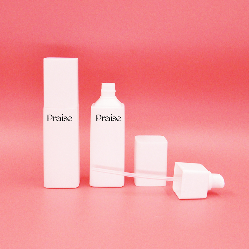 Simple white cosmetics set bottle for sale 50g/115g/145g square plastic container, for lotion, essence and cream products