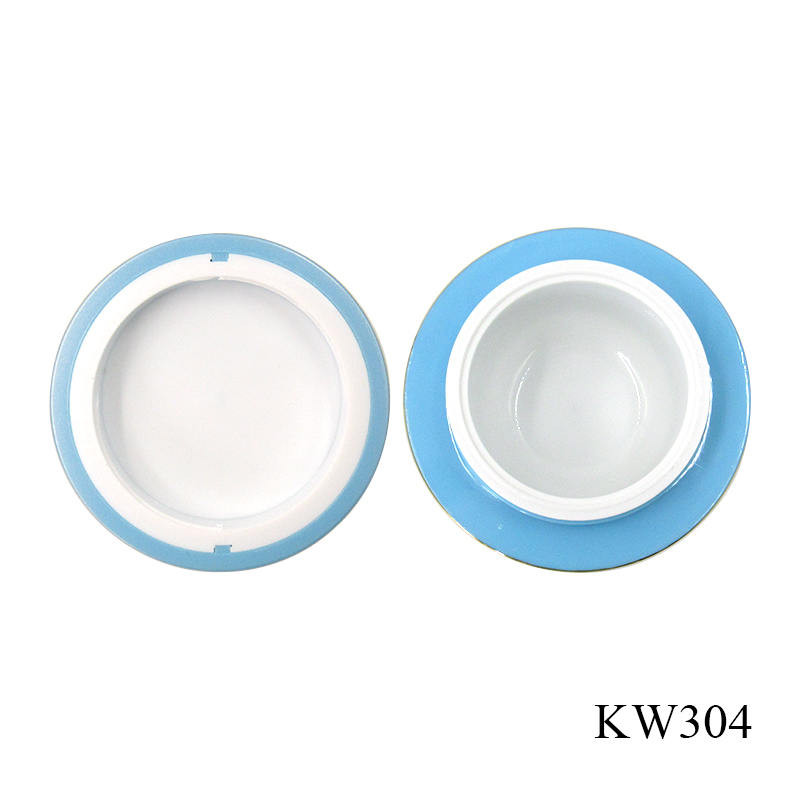 Custom color and logo 50g round empty plastic cosmetic container face cream jar with lid wholesale