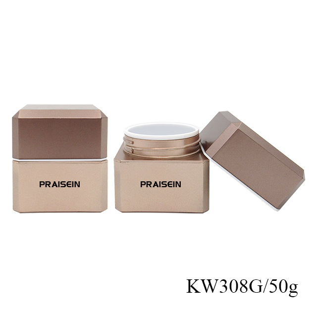 Manufacturers custom square skin care bottle set packaging 50g empty plastic cream jar, 110ml lotion pump bottle