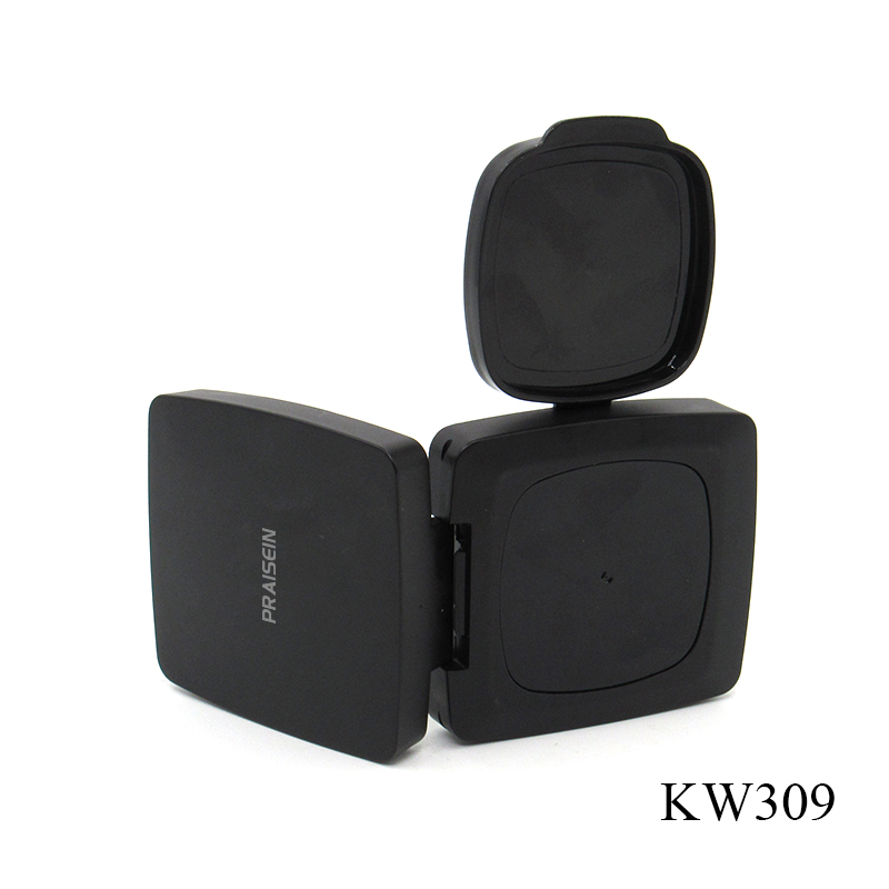 Customize black magnetic air cushion BB cream plastic packaging case wholesale square cosmetic foundation case