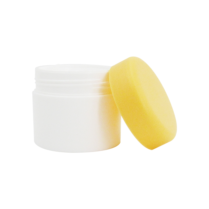 Cosmetic packaging white face cream plastic jar custom 100g double wall wide mouth children's cream container with screw cap