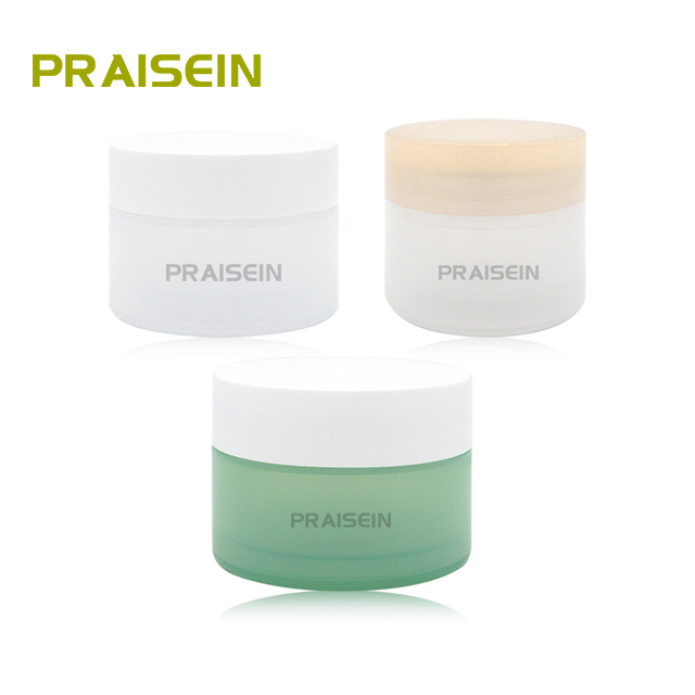 Wholesale customization 50g 100g plastic cosmetic packaging cream container, round PP material double wall face cream empty jars