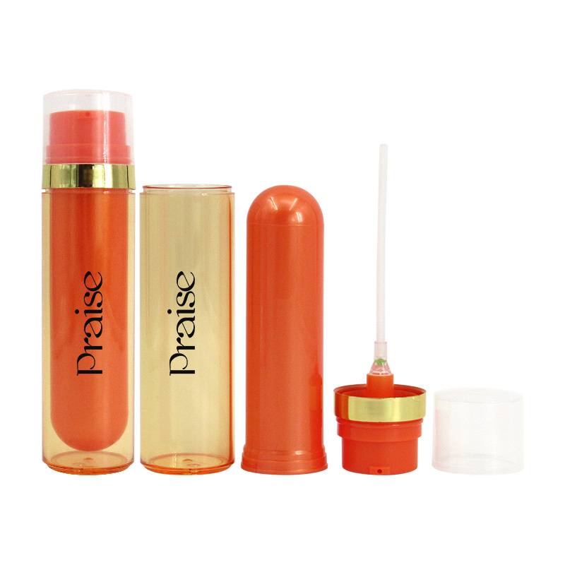 Factory new empty acrylic lotion bottle with pump 25ml/50ml round portable plastic cosmetic container