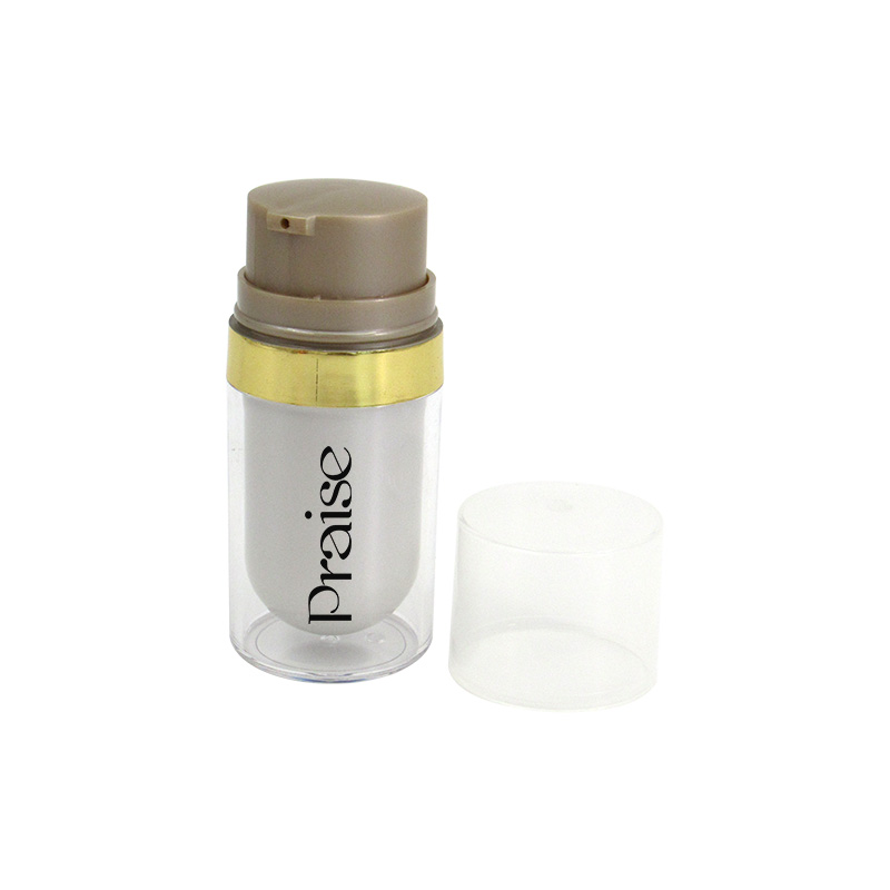 Factory new empty acrylic lotion bottle with pump 25ml/50ml round portable plastic cosmetic container