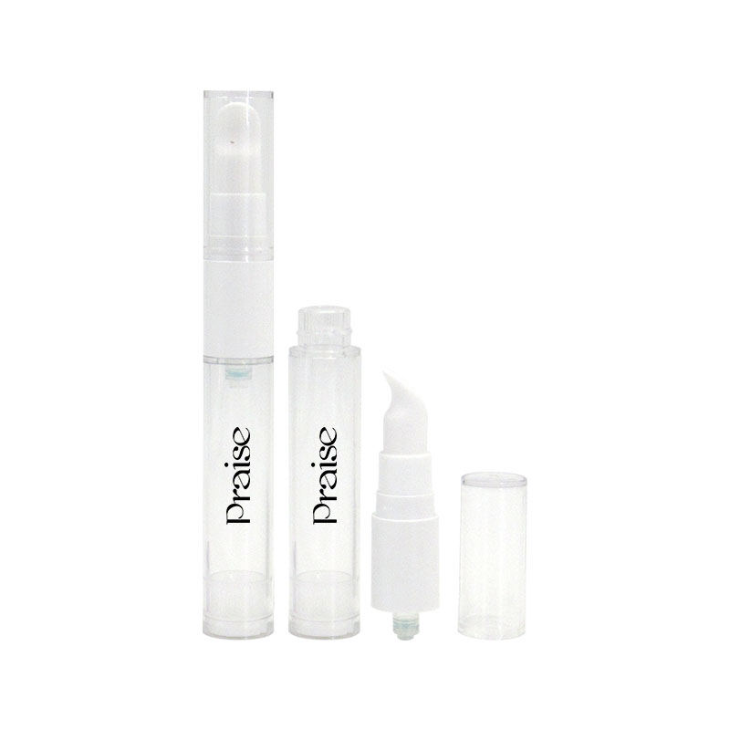 Optional 10g portable skin care eye cream vacuum bottle packaging, round empty clear rotary type eye essence container