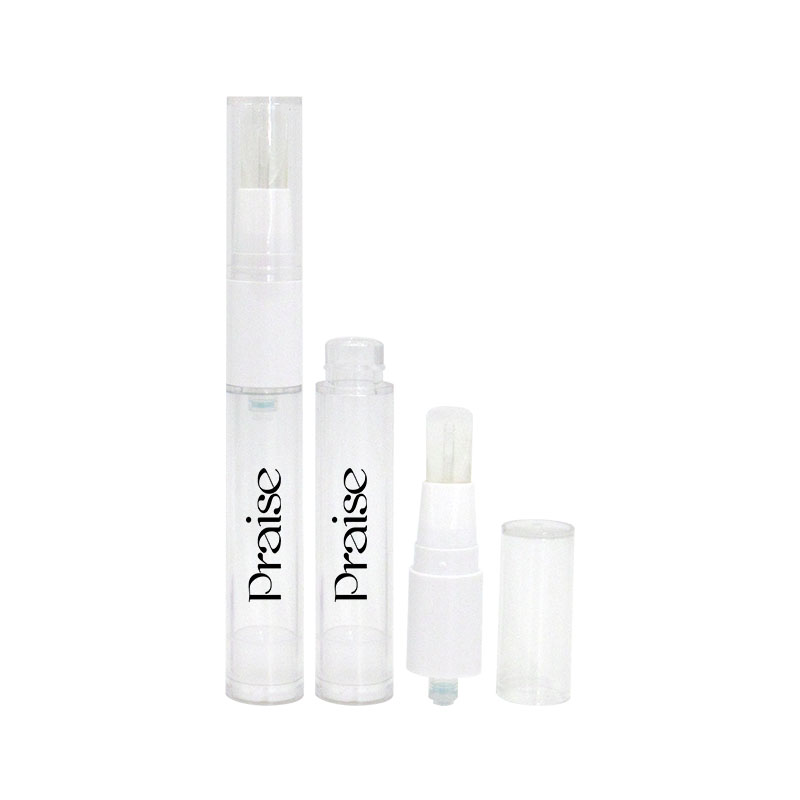 Optional 10g portable skin care eye cream vacuum bottle packaging, round empty clear rotary type eye essence container