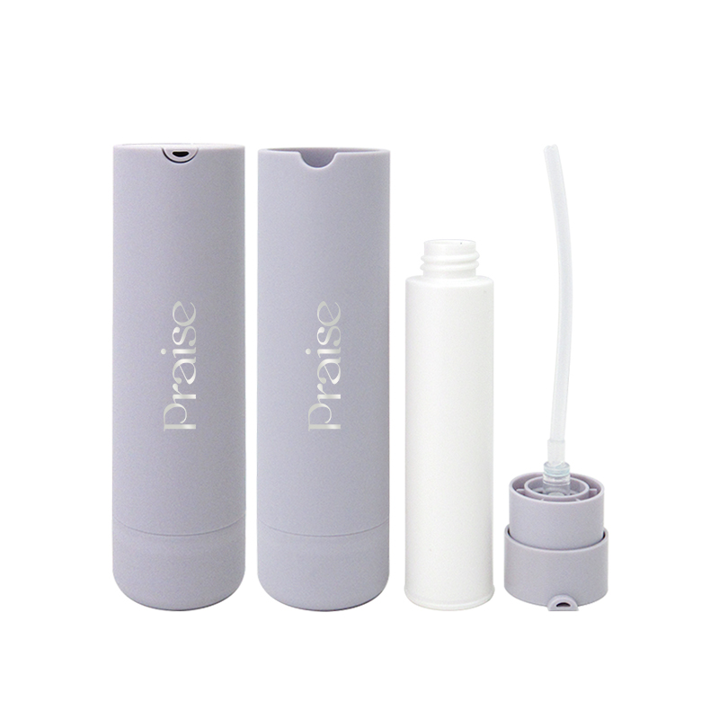 Unique skin care plastic bottle 30ml/50ml round lotion container with rotary pump, the inner bottle can be replacements