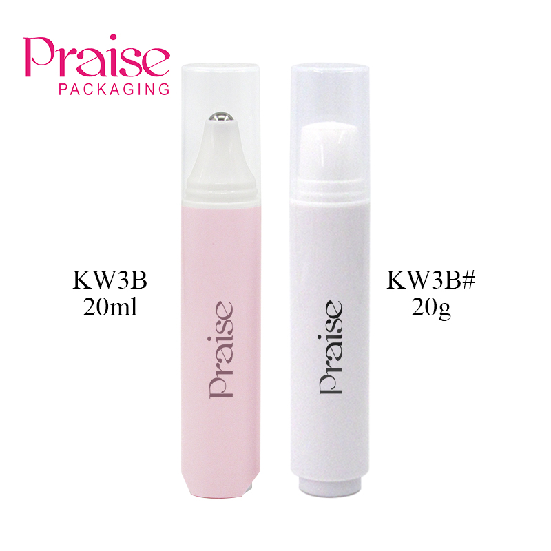 Custom color pattern skin care 20ml empty Eye cream applicators with roller, cosmetic Eye essence bottle tube plastic packaging