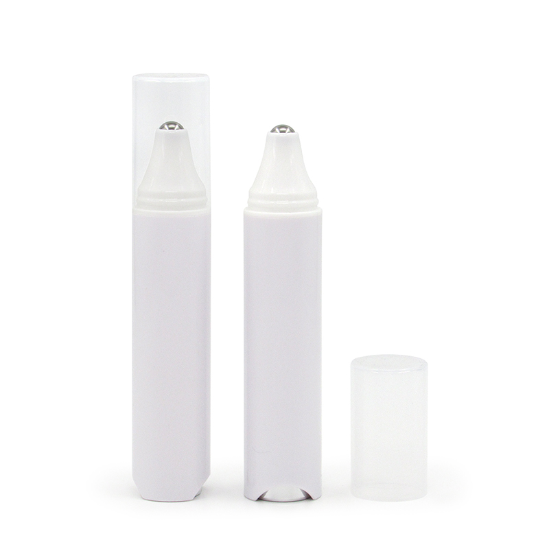 Custom color pattern skin care 20ml empty Eye cream applicators with roller, cosmetic Eye essence bottle tube plastic packaging