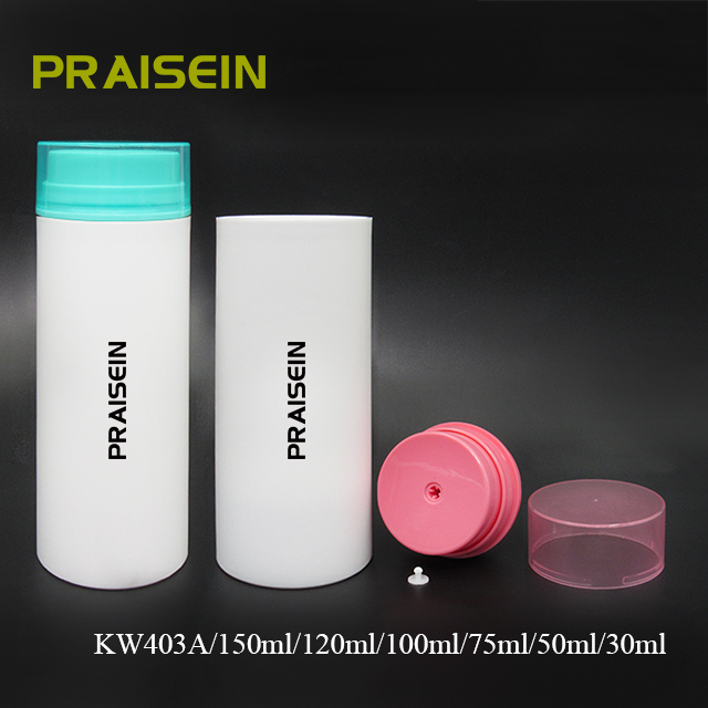 Supply variety capacity plastic skin care vacuum pump bottle round press type lotion bottle packaging