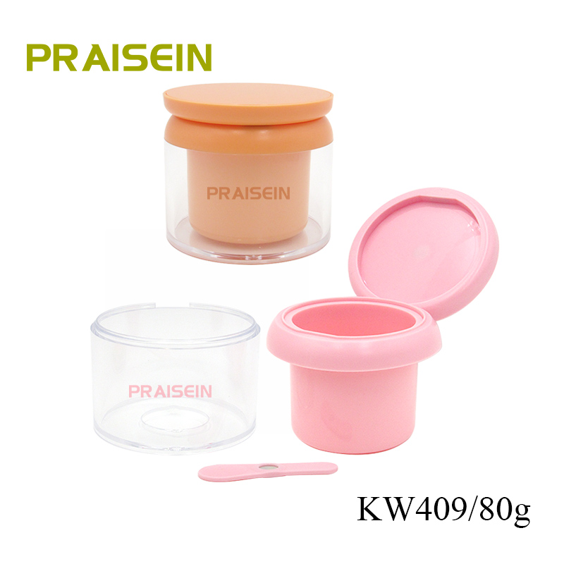 80g magnetic cream bottle replaceable inner bottle plastic skin care cream packaging container plastic jar