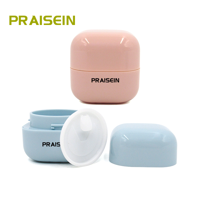 50g PP Plastic cosmetic face cream packaging container production square cream jar with screw lid