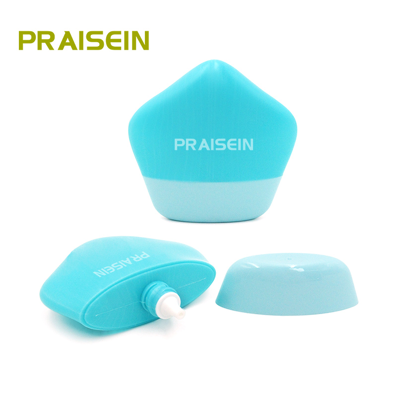 40ml pentagonal PE plastic lotion squeeze bottle with twist cap cosmetic face sunscreen bottle