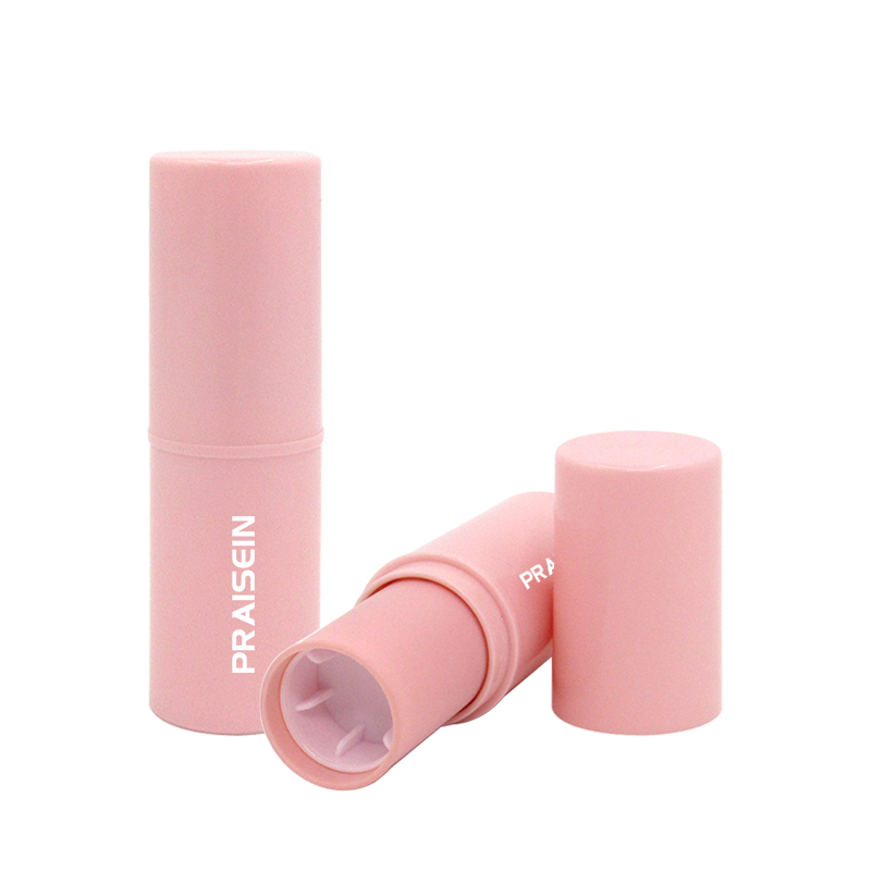 Foundation stick plastic packaging custom printed 7g/8g round pink cosmetic foundation tube, solid ointment containers