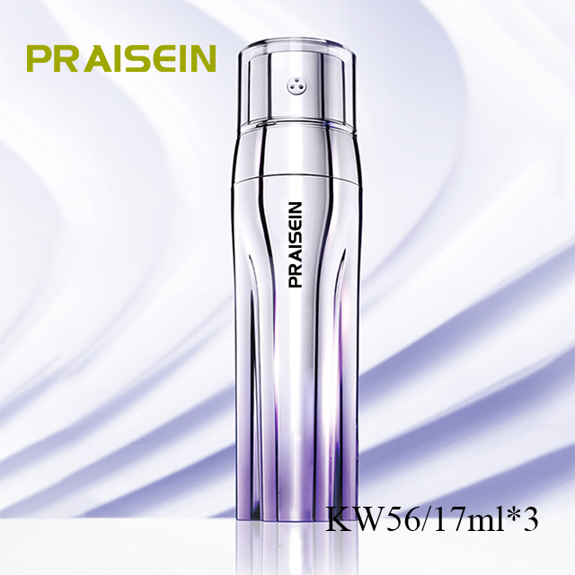 17ml*3 plastic skin care essence bottle with pump, unique three tube design lotion vacuum bottle custom color