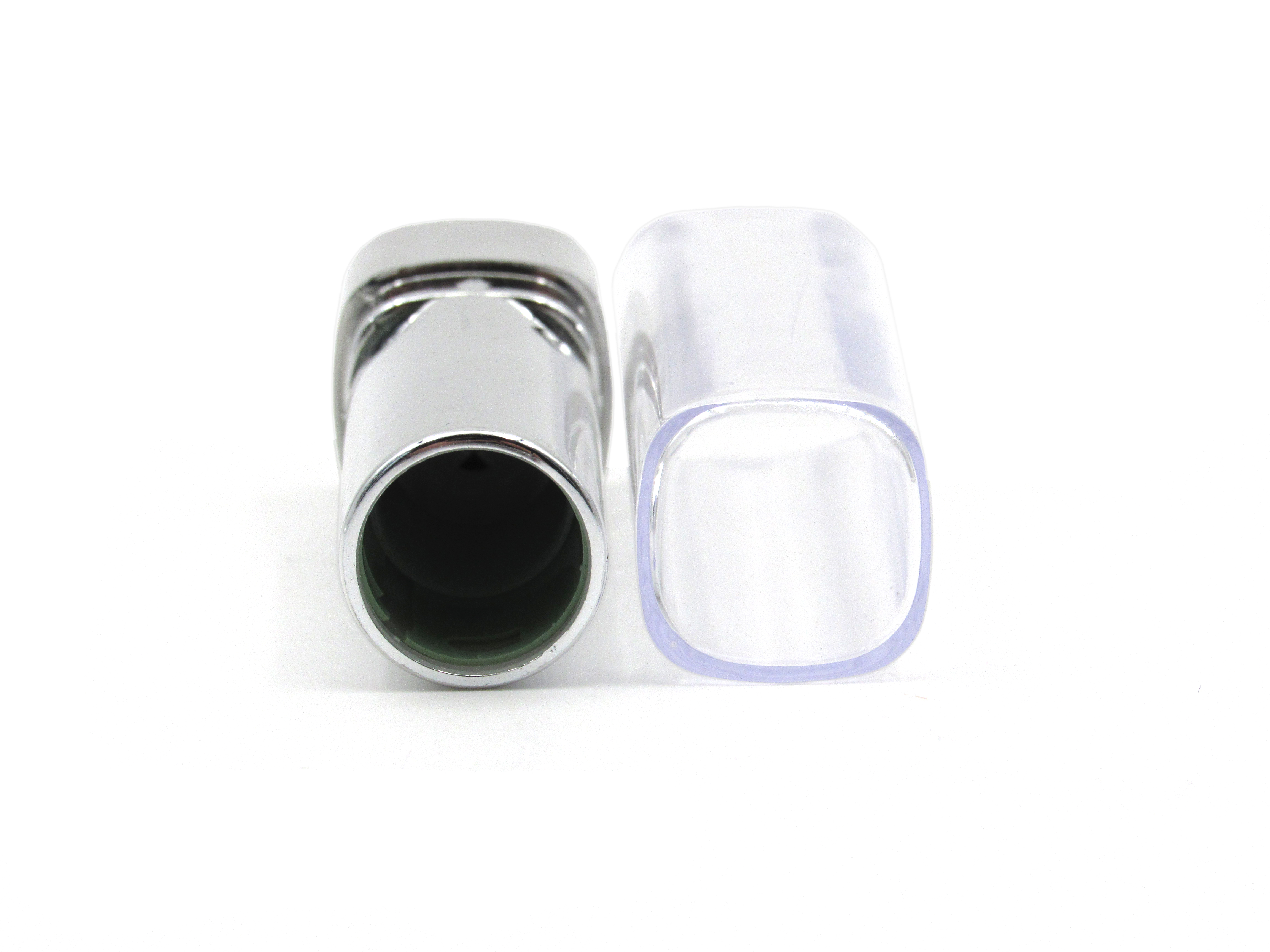 Wholesale Professional design makeup plastic square empty lipstick tube container packaging