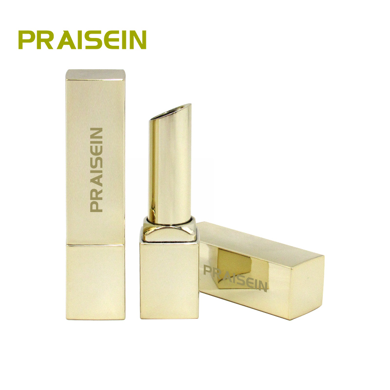 Cosmetic packaging gold plastic empty lipstick tubes with logo