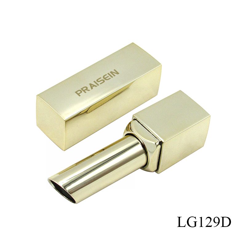 Cosmetic packaging gold plastic empty lipstick tubes with logo