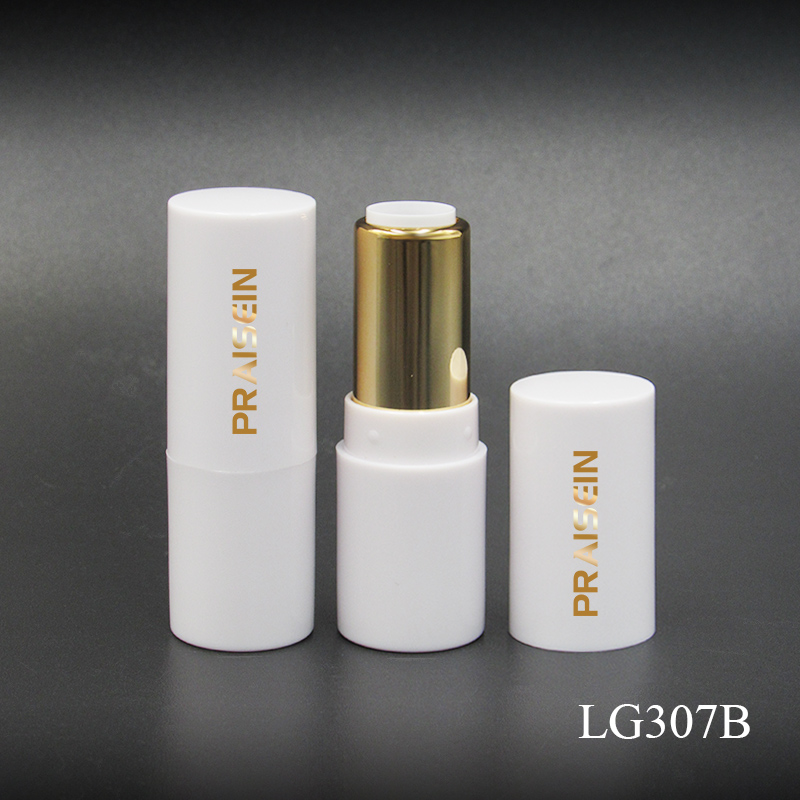 Custom empty white lipstick tube with logo mini plastic sample tube lipstick container packaging