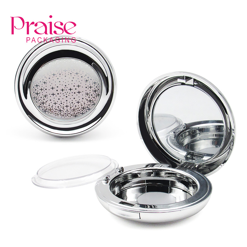 wholesale plastic cosmetic private label Custom processing Empty powder box case container makeup packaging With mirror