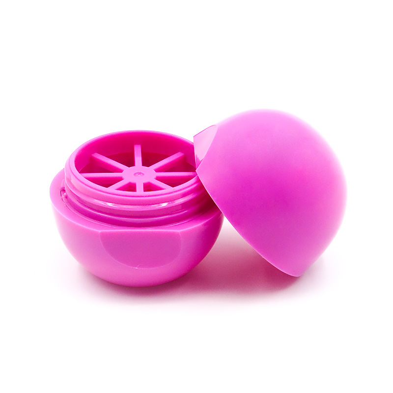 Factory price processing Cute Egg shape empty lipbalm jar Skin Care plastic lipblam container packaging