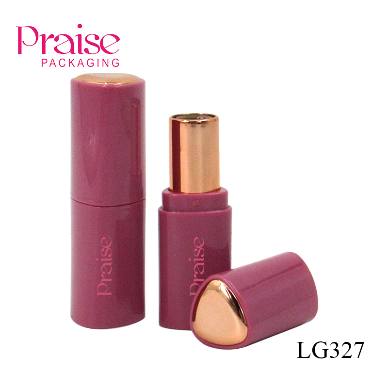 Cosmetics lipstick tube packaging manufacturers produce smooth plastic triangular lipstick containers with customized logo