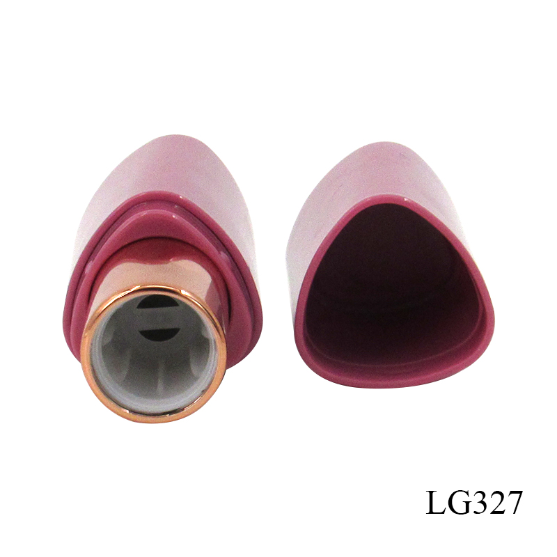 Cosmetics lipstick tube packaging manufacturers produce smooth plastic triangular lipstick containers with customized logo