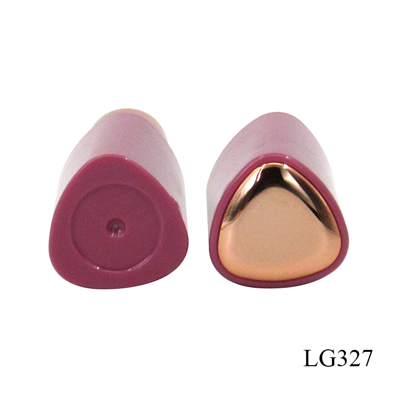 Cosmetics lipstick tube packaging manufacturers produce smooth plastic triangular lipstick containers with customized logo