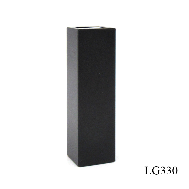 Black square cosmetics tube, new style push-pull design lipstick tube container plastic packaging custom printing