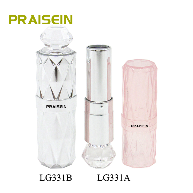 Lipstick packaging customized high quality plastic empty cosmetic lipstick container, silver lipstick tubes