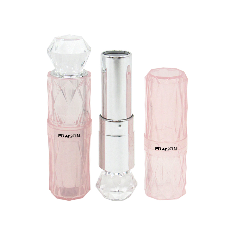 Lipstick packaging customized high quality plastic empty cosmetic lipstick container, silver lipstick tubes