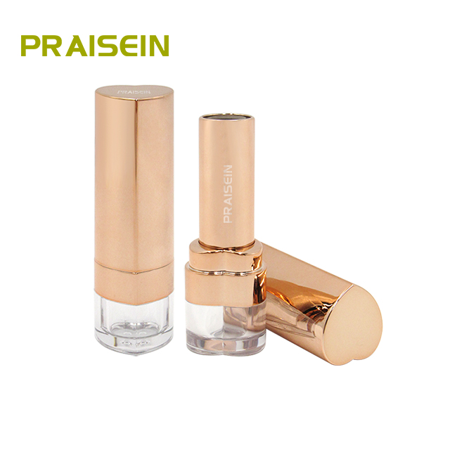 Heart-shaped rose gold lipstick tube manufacturers produce cosmetic plastic tubes for lipstick