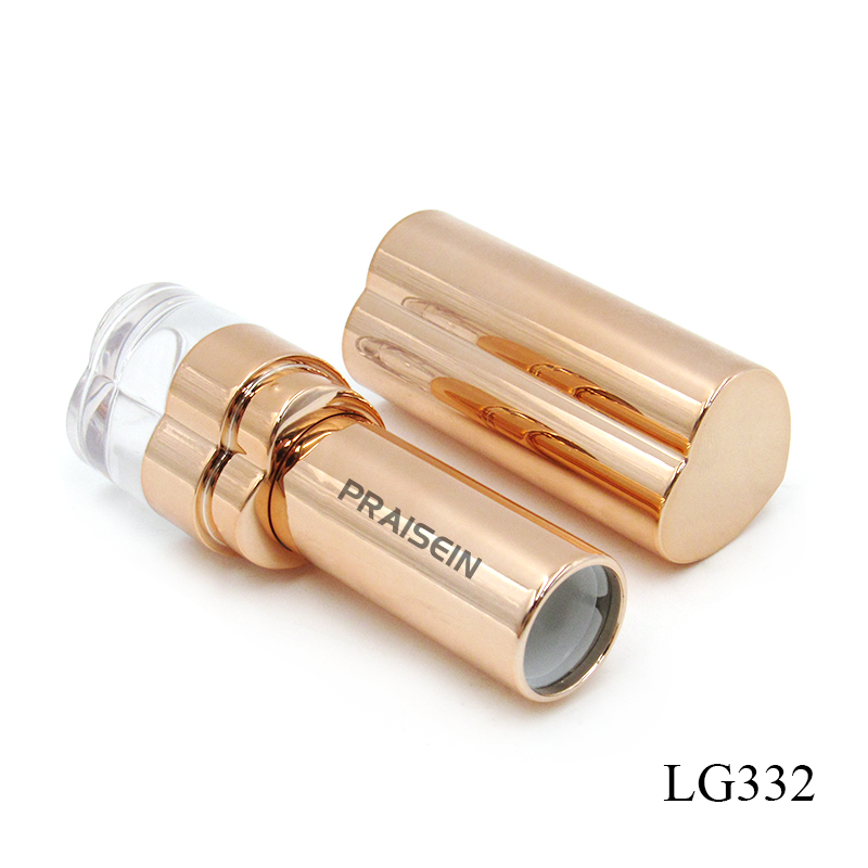 Heart-shaped rose gold lipstick tube manufacturers produce cosmetic plastic tubes for lipstick